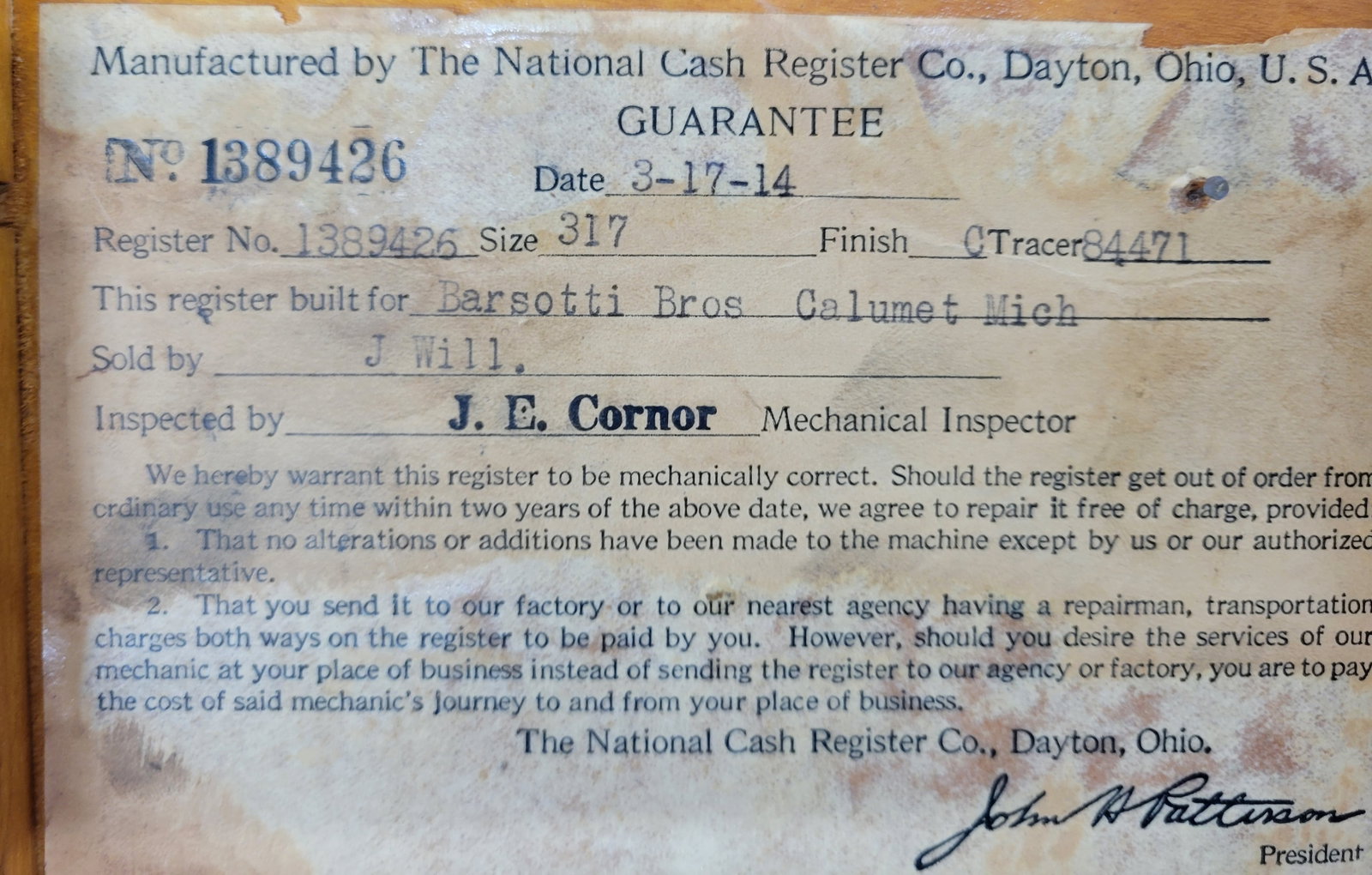 1914 National Cash Register Model 317 - 11