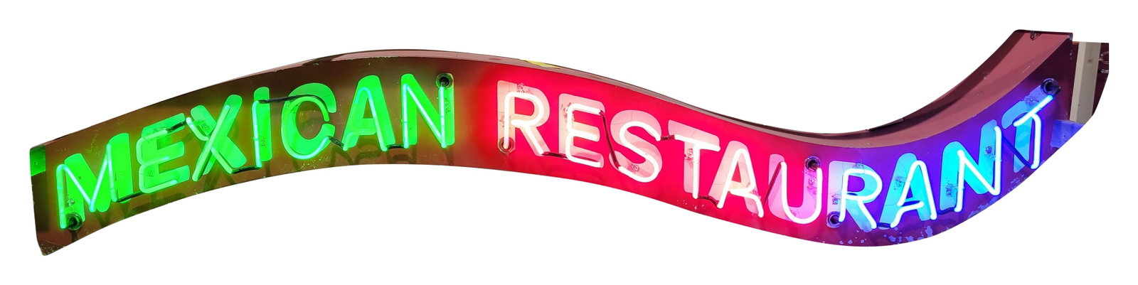 Mexican Restaurant 8' Die Cut SST Neon Ribbon Sign (1 of 4)