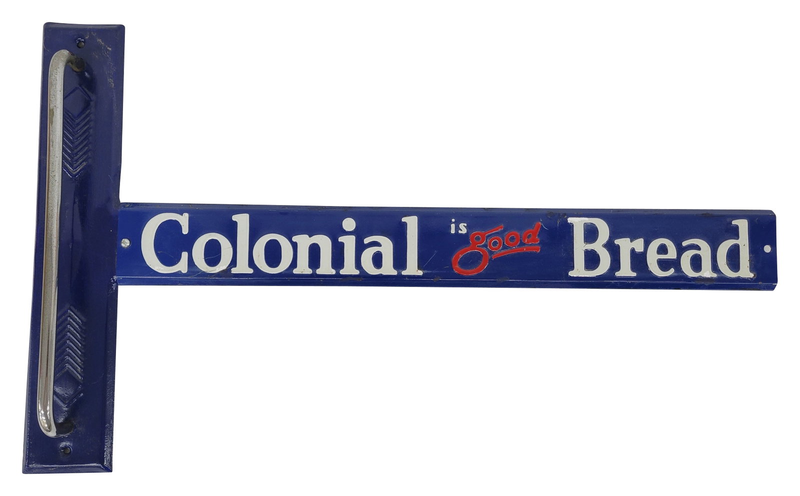 Colonial Is Good Bread Embossed Single Sided Door Push Pull (1 of 2)