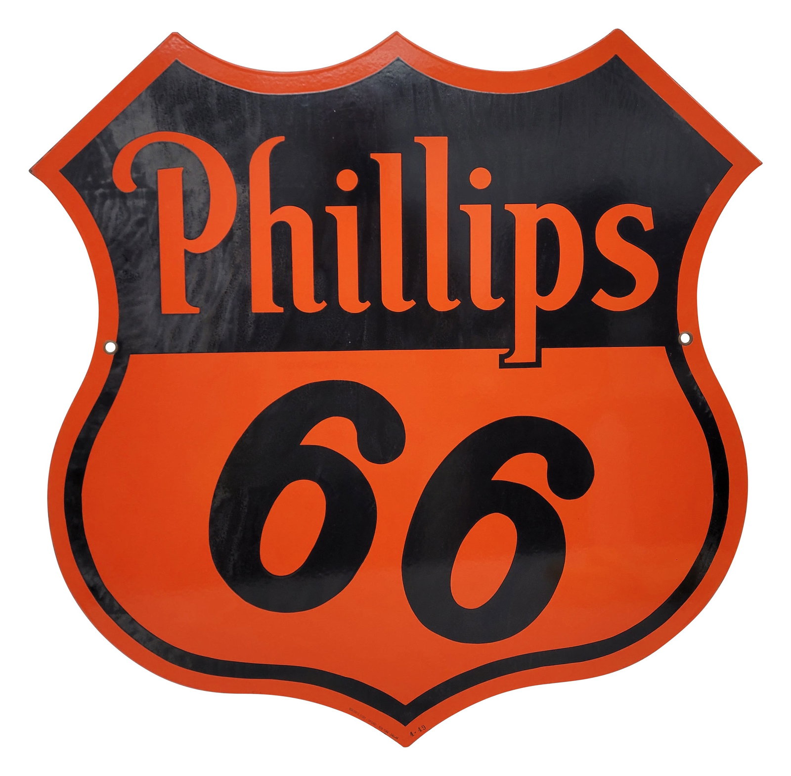1949 Phillips 66 Gasoline Motor Oils 30" DSP Sign (1 of 2)