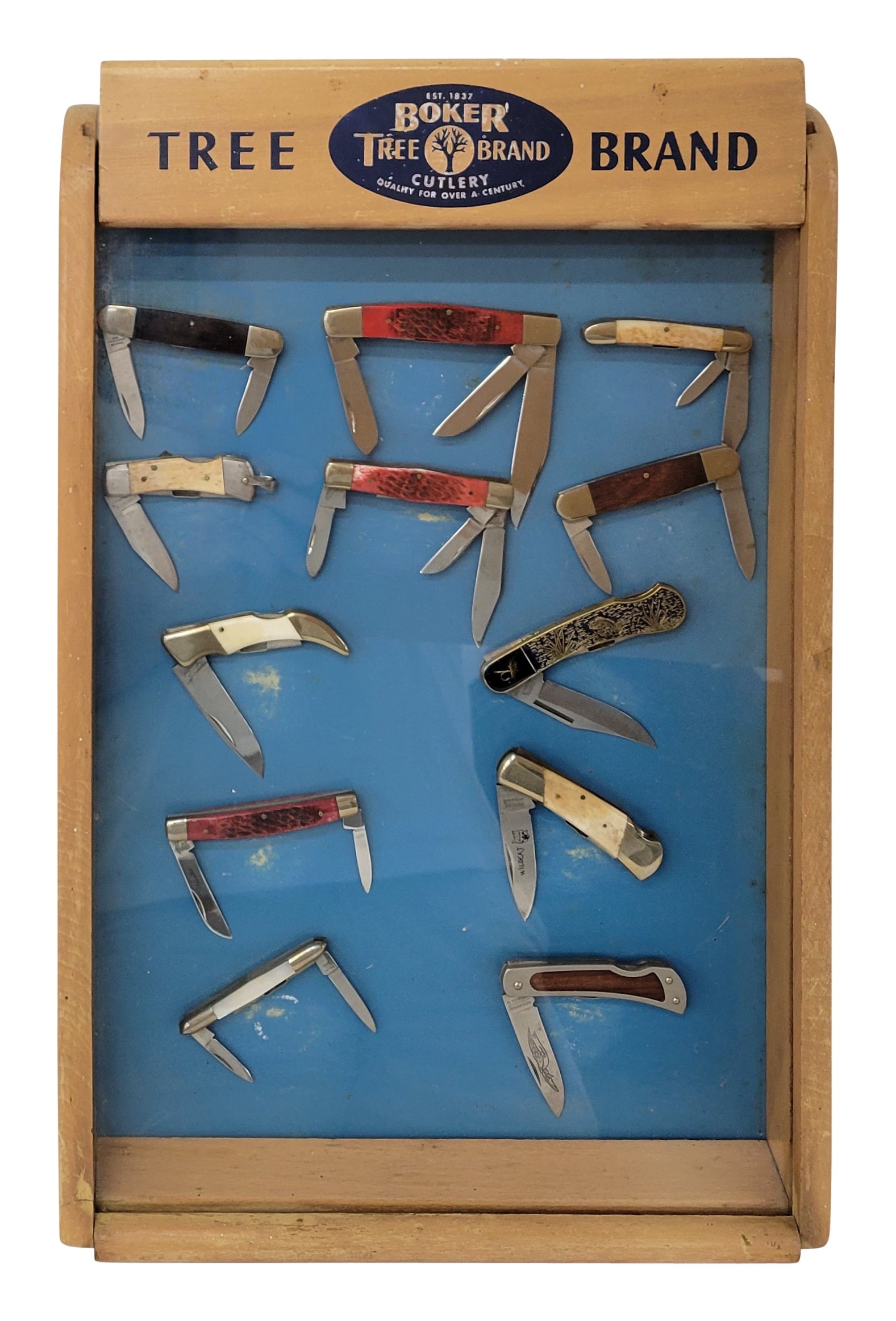 Boker Tree Brand Cutlery Display Case With Parker Eagle Brand Pocket Knives (1 of 5)