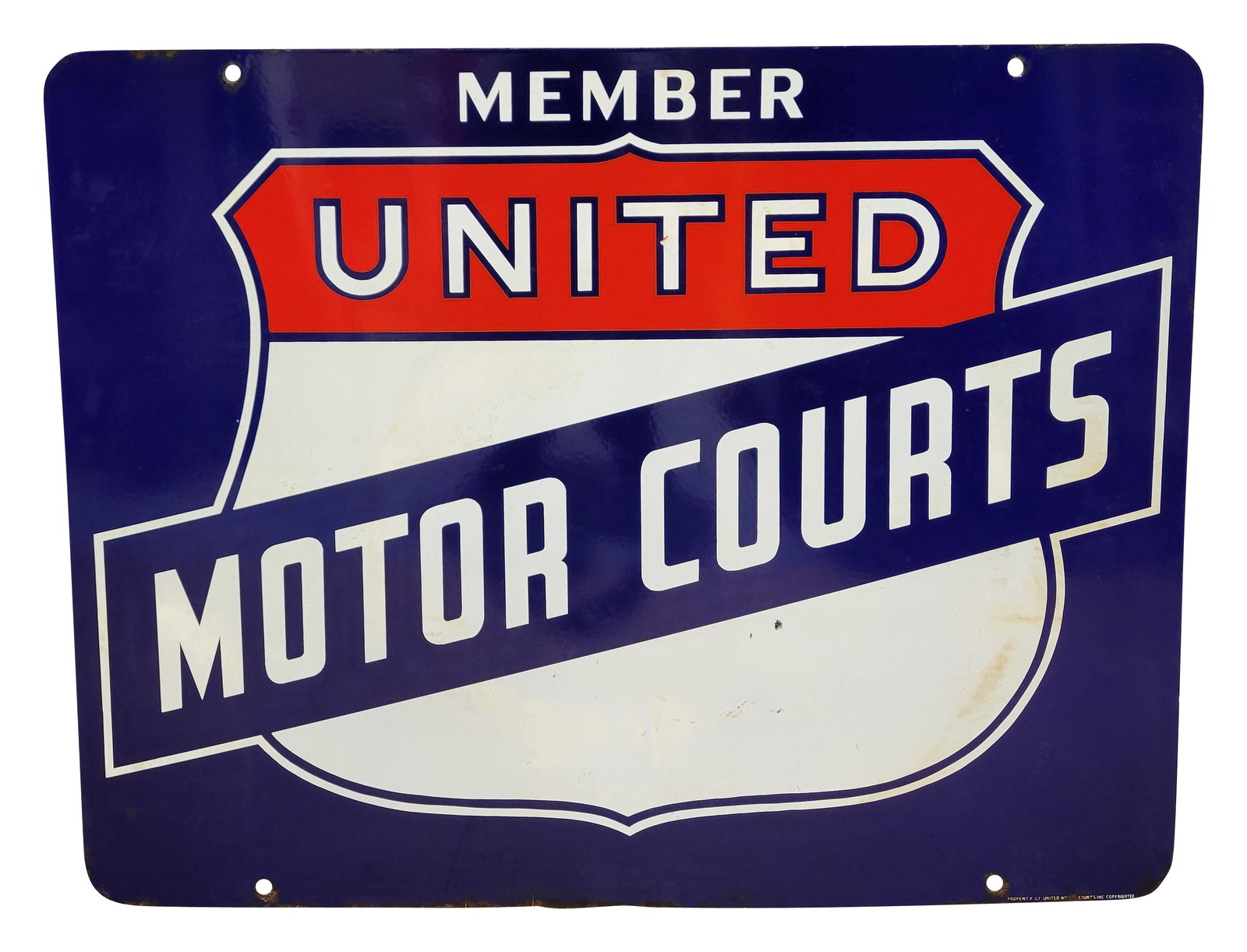 United Motor Courts Member DSP Sign (1 of 2)
