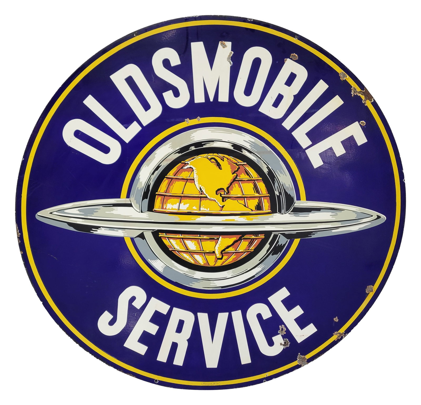 60" Oldsmobile Service DSP Sign With World Logo (1 of 3)
