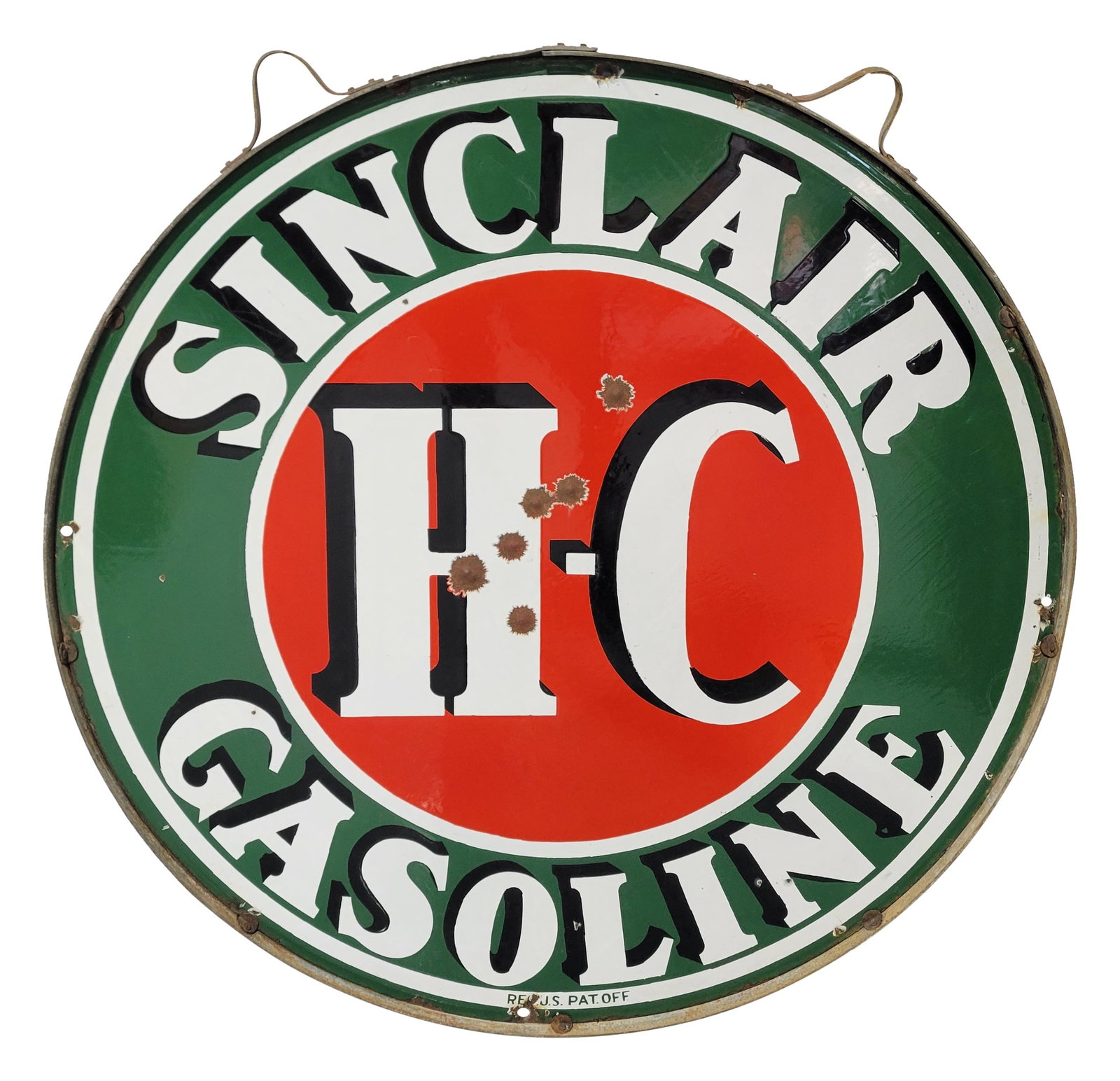 48" HC Sinclair Gasoline DSP Sign With Ring (1 of 2)