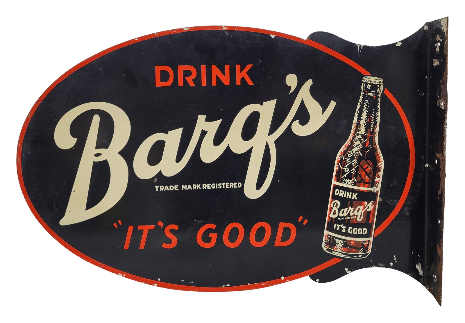 Drink Barq's It's Good DST Flange Sign (1 of 2)