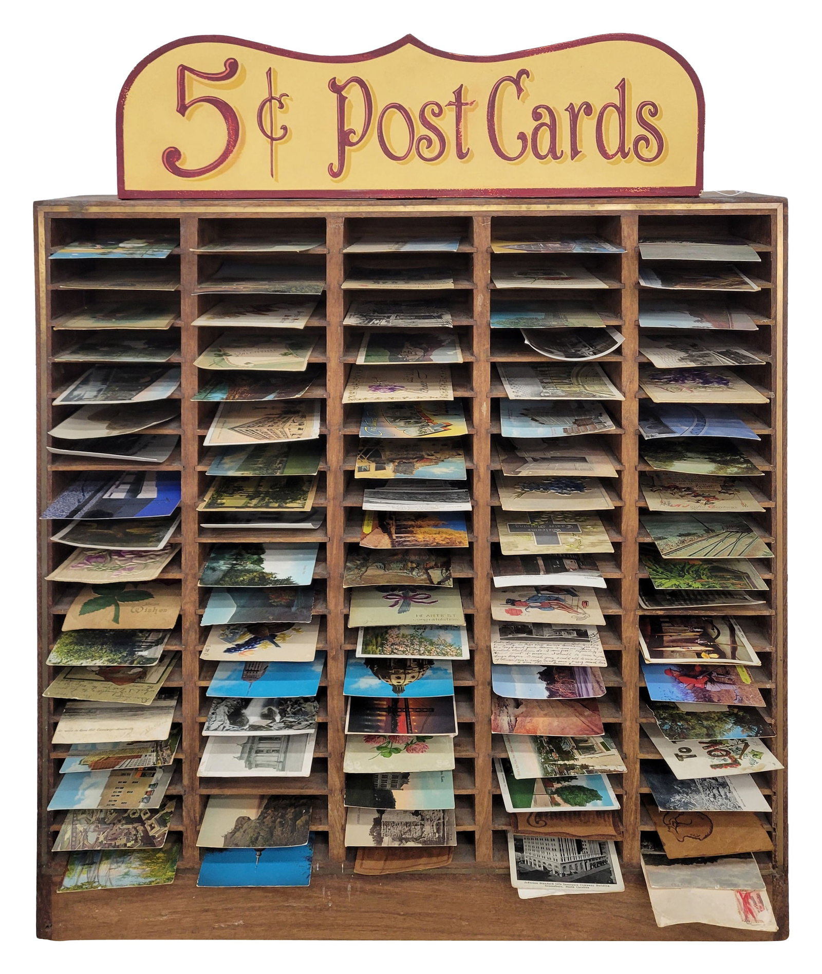 Post Card Collection and Wood Display Organizer Box (1 of 4)