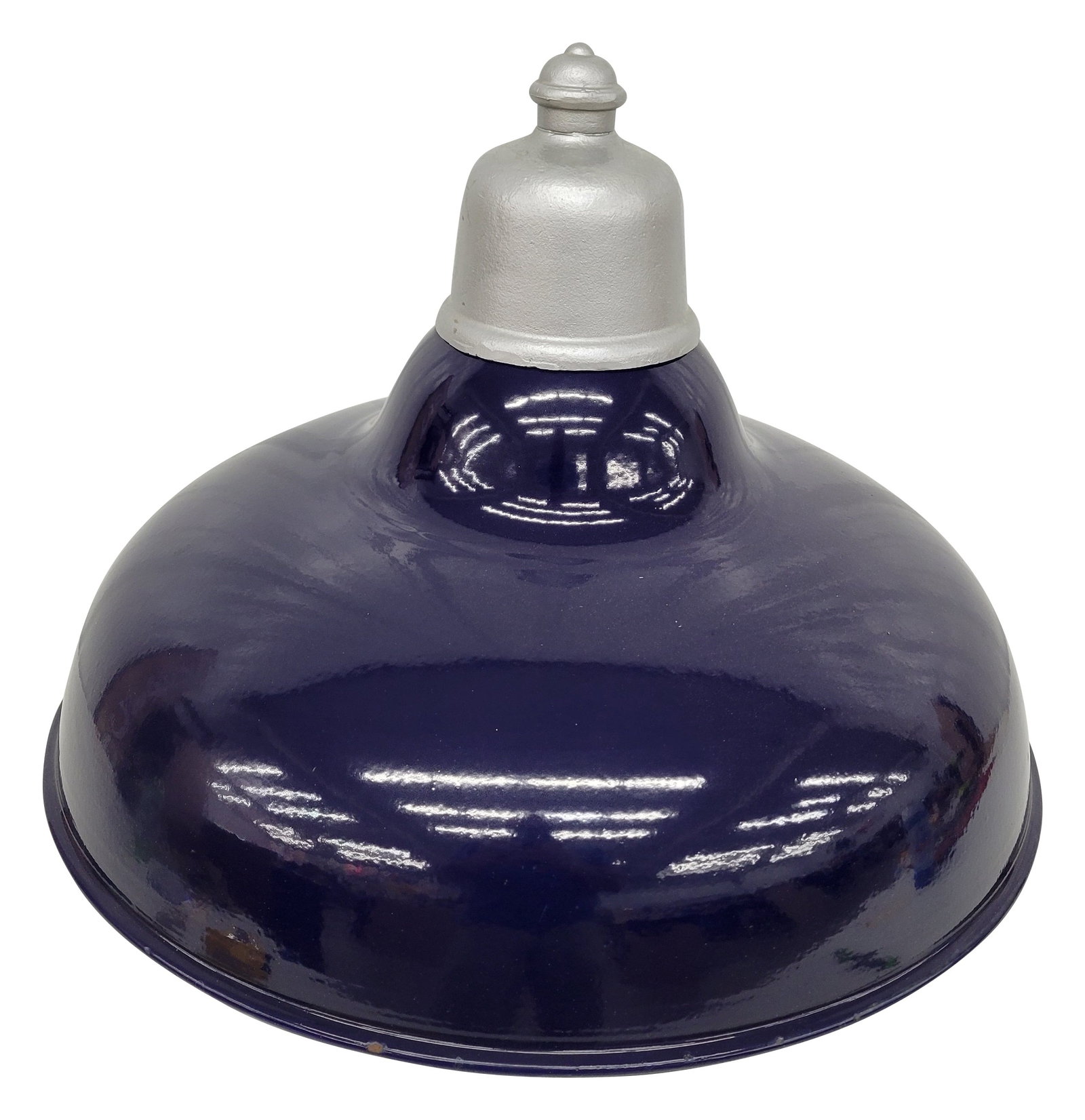 Revere Blue Porcelain Service Station Light Shade (1 of 4)