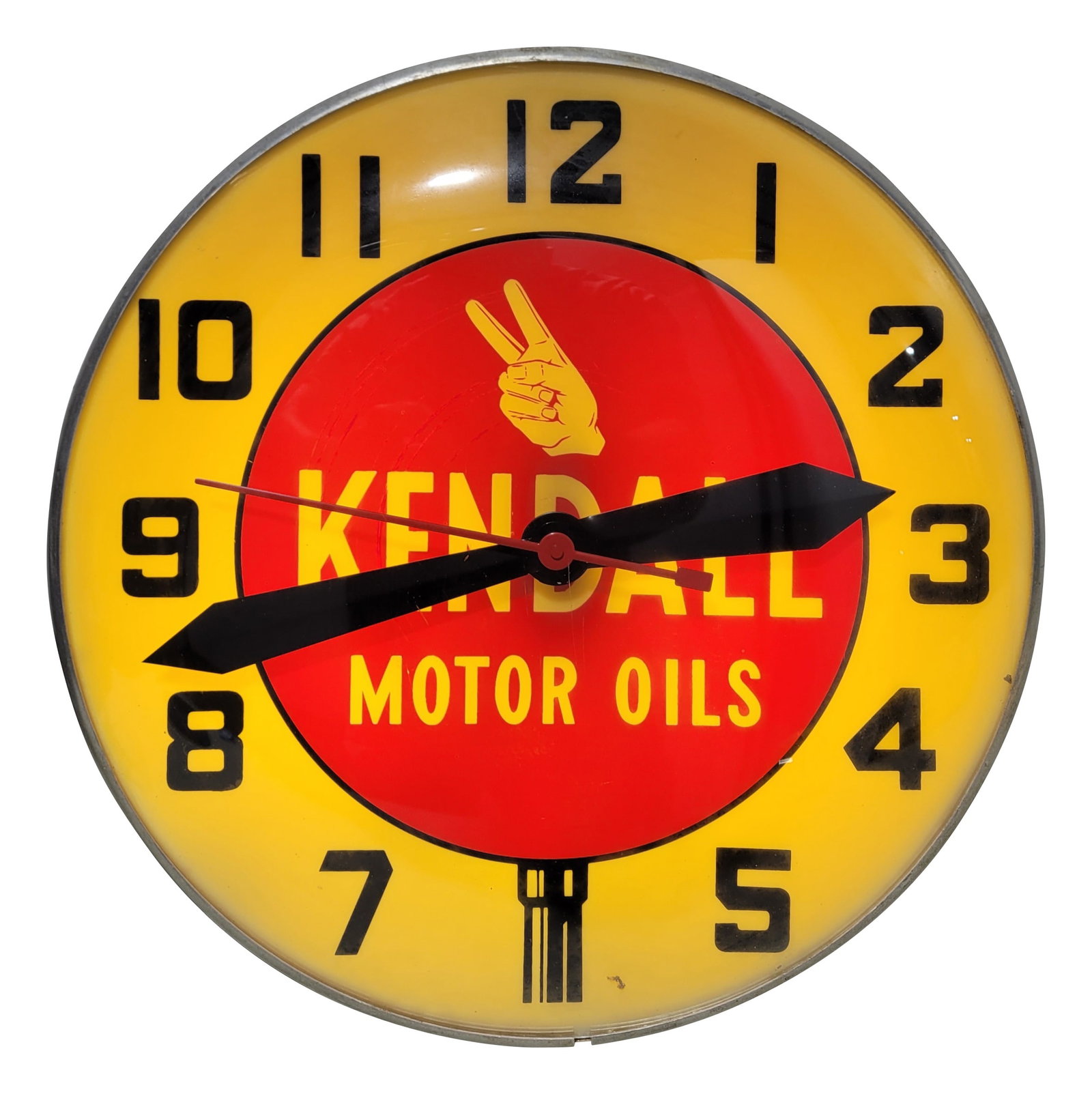 Kendall Motor Oils Light Up Advertising Clock (1 of 3)