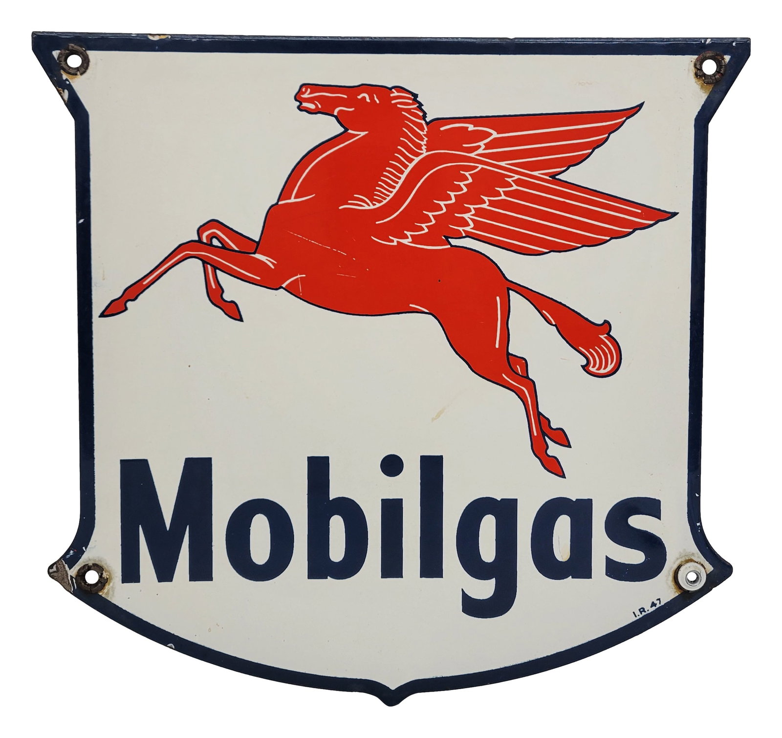 Mobilgas Porcelain Pump Plate Sign (1 of 2)