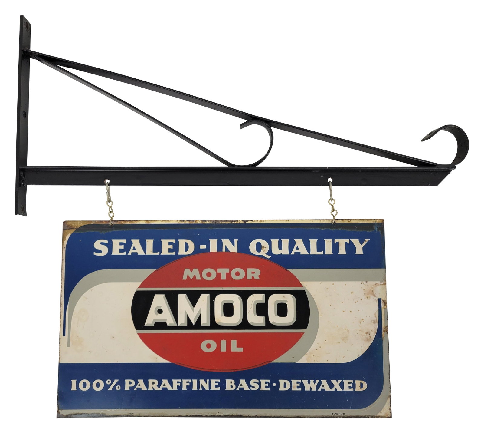Amoco Permalube Motor Oil Double Sided Tin Sign (1 of 3)