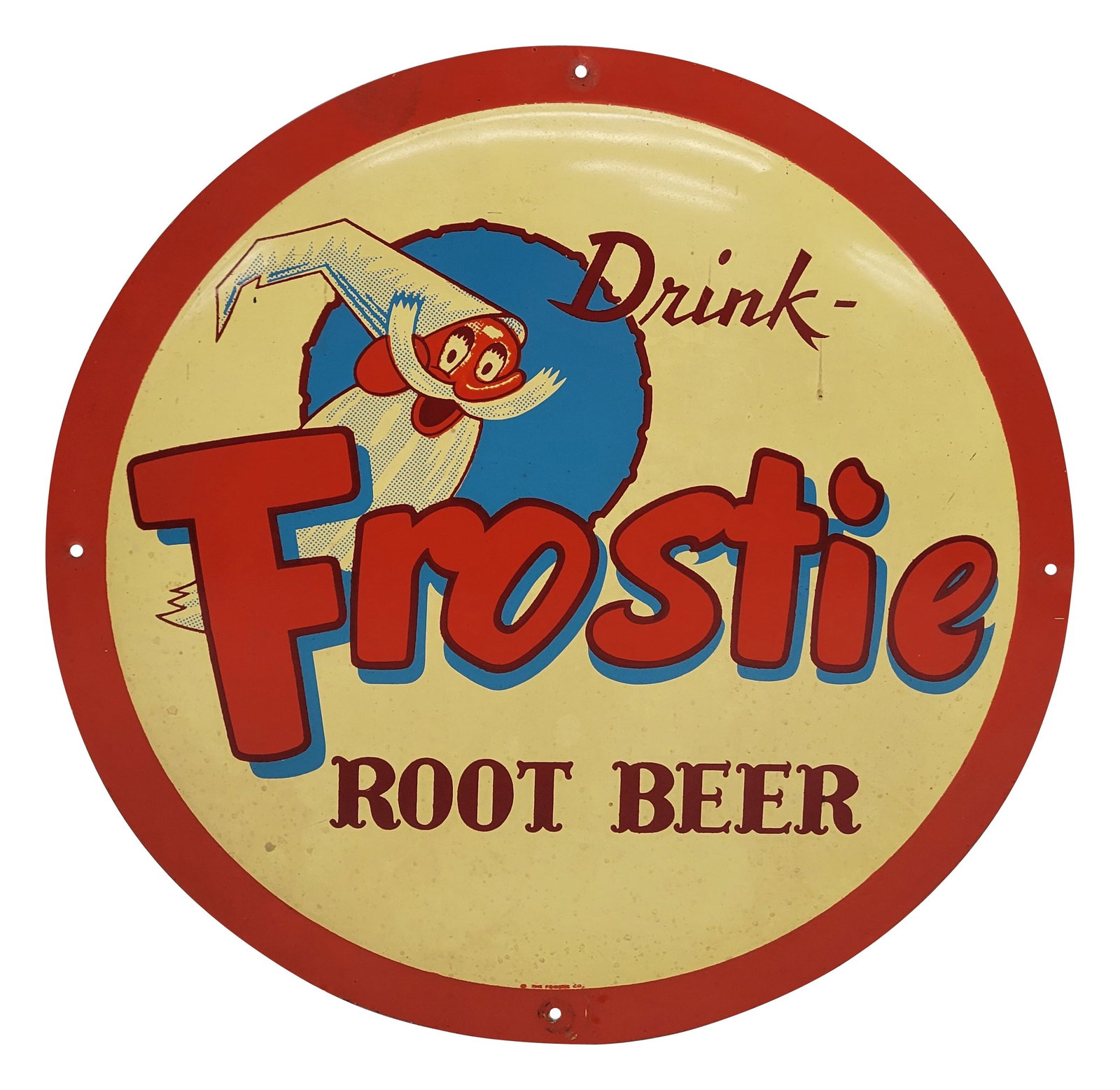 Drink Frostie Root Beer 12" Single Sided Tin Sign (1 of 3)
