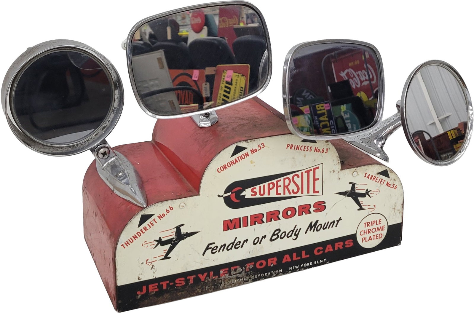 Supersite Jet-Styled Fender Or Body Mount Countertop Mirror Display (1 of 5)
