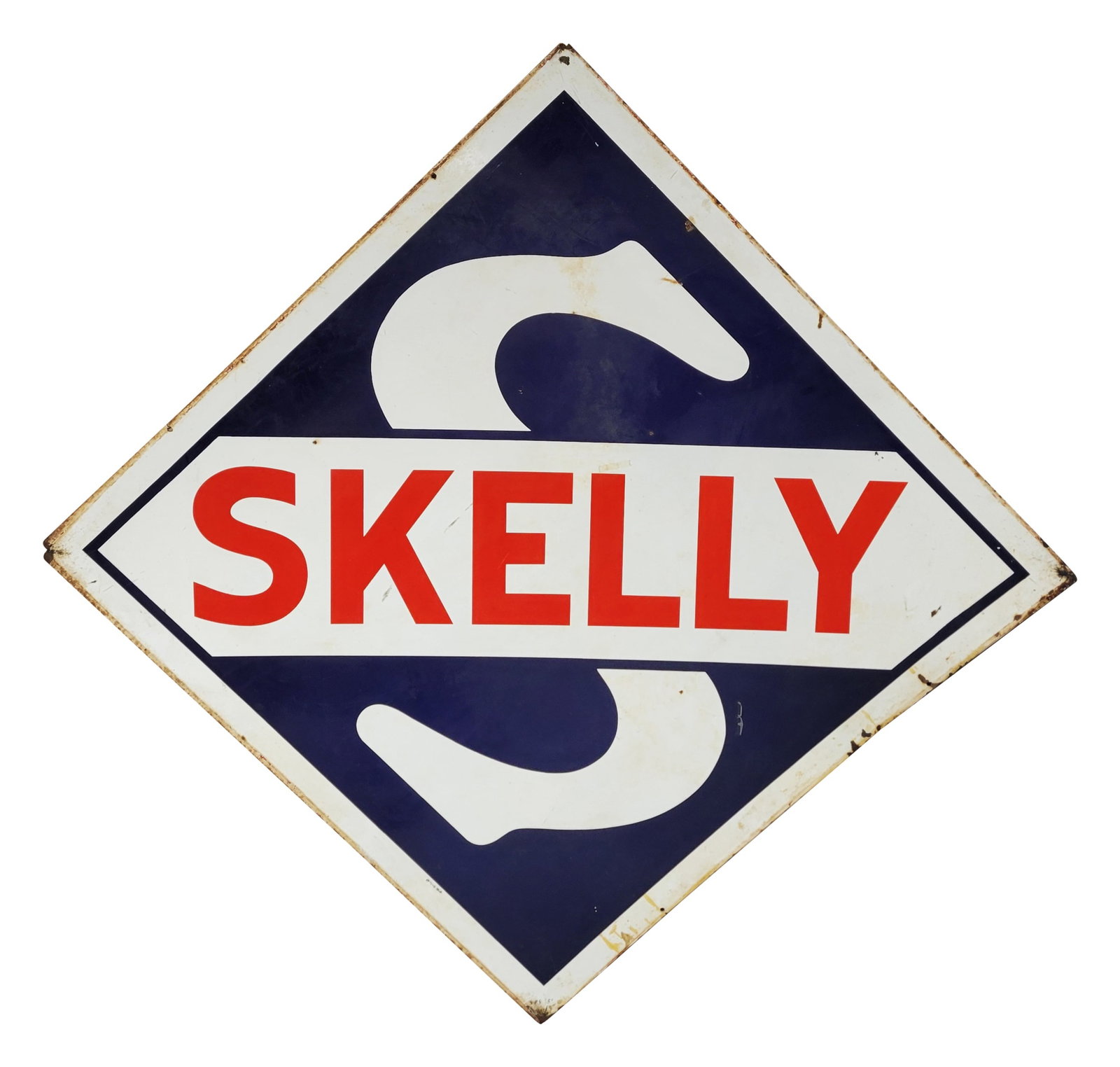 Skelly Gasoline Double Sided Porcelain Dealer Sign (1 of 2)
