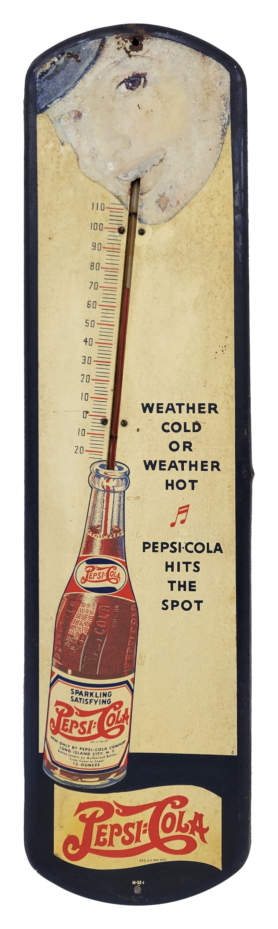 Pepsi Cola Tin Thermometer (1 of 3)