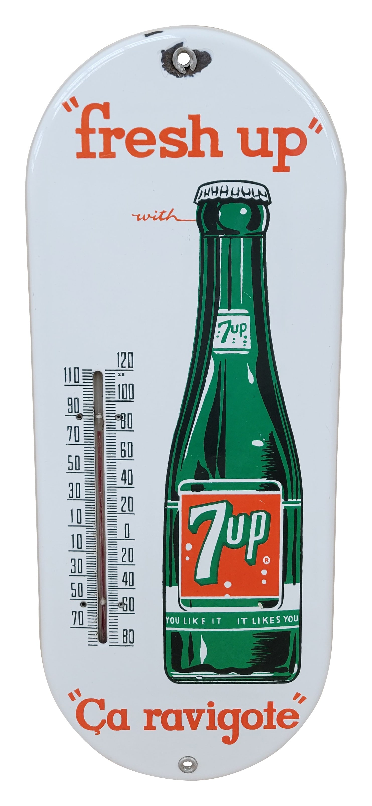 Fresh Up With 7Up Porcelain Thermometer (1 of 2)