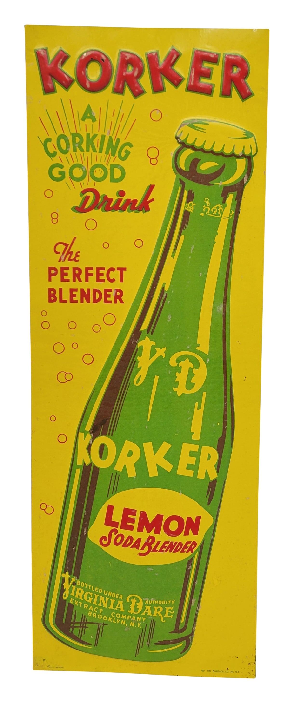 Korker Lemon Soda Blender Embossed SST Sign (1 of 2)