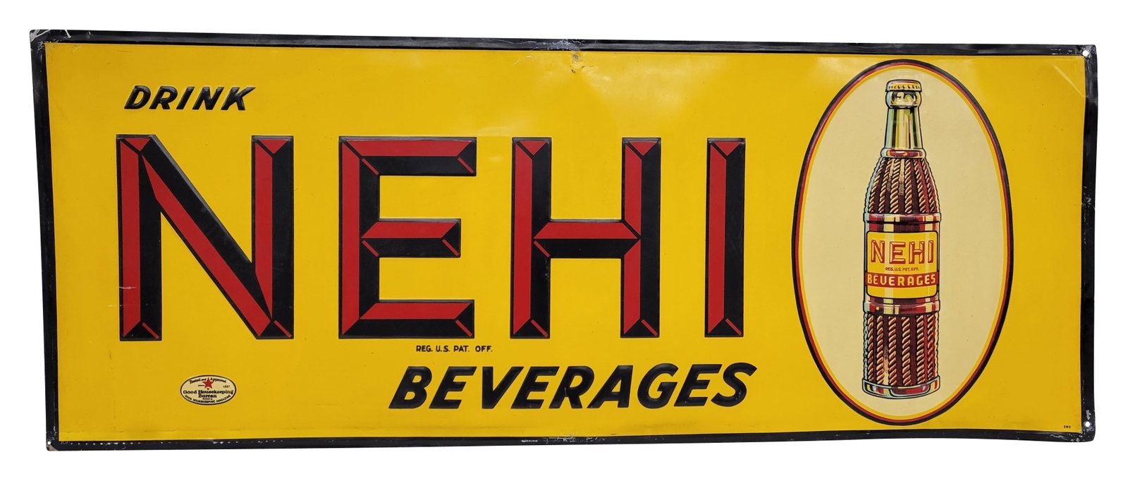Nehi Beverages Embossed SST Sign (1 of 2)