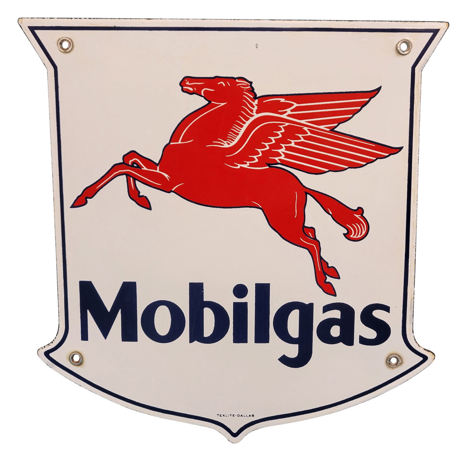 Mobilgas SSP Gas Pump Plate Sign With Pegasus (1 of 2)