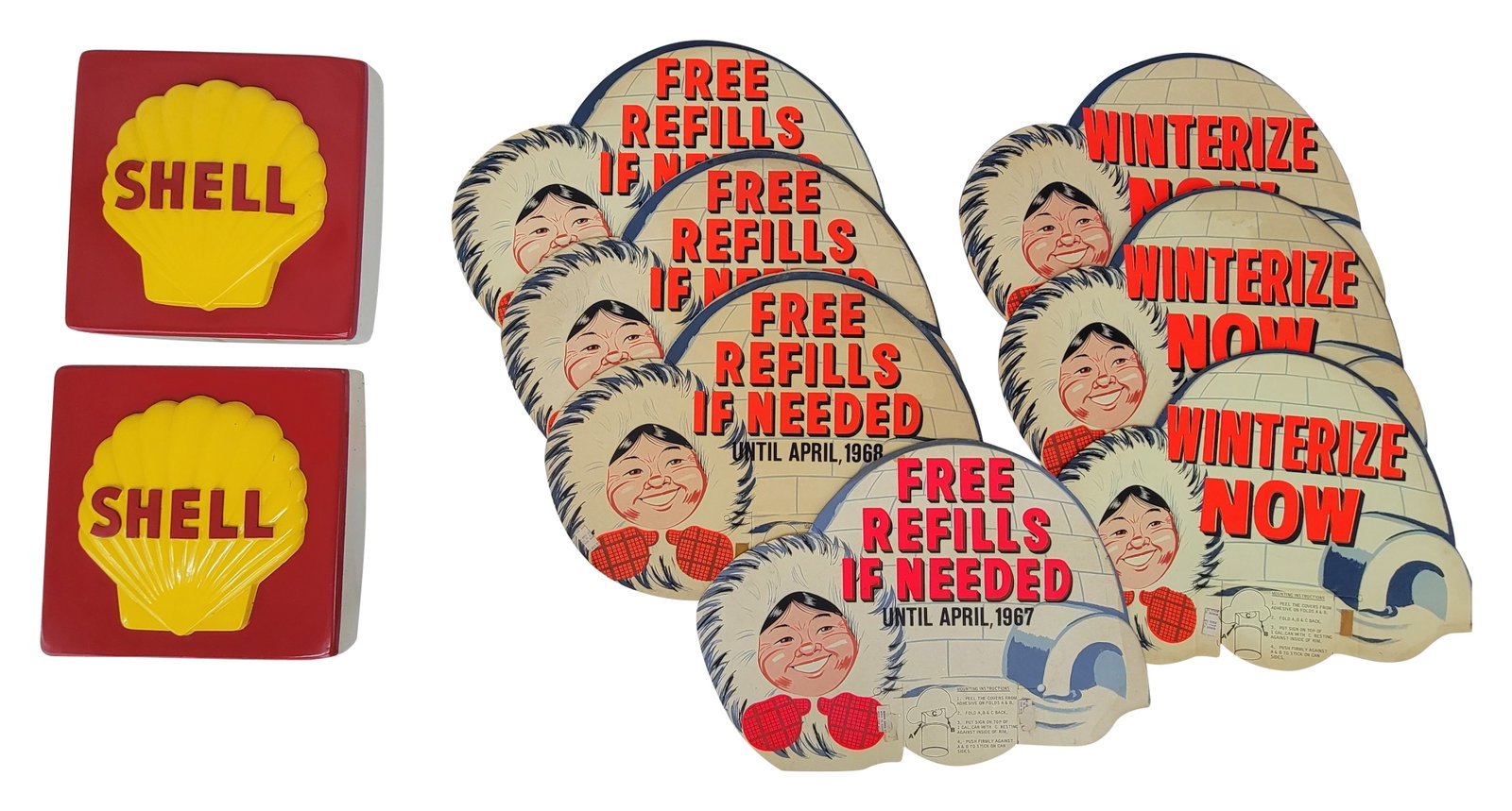 Shell Pump Plates and Shell Anti Freeze Promotional Can Toppers (1 of 2)