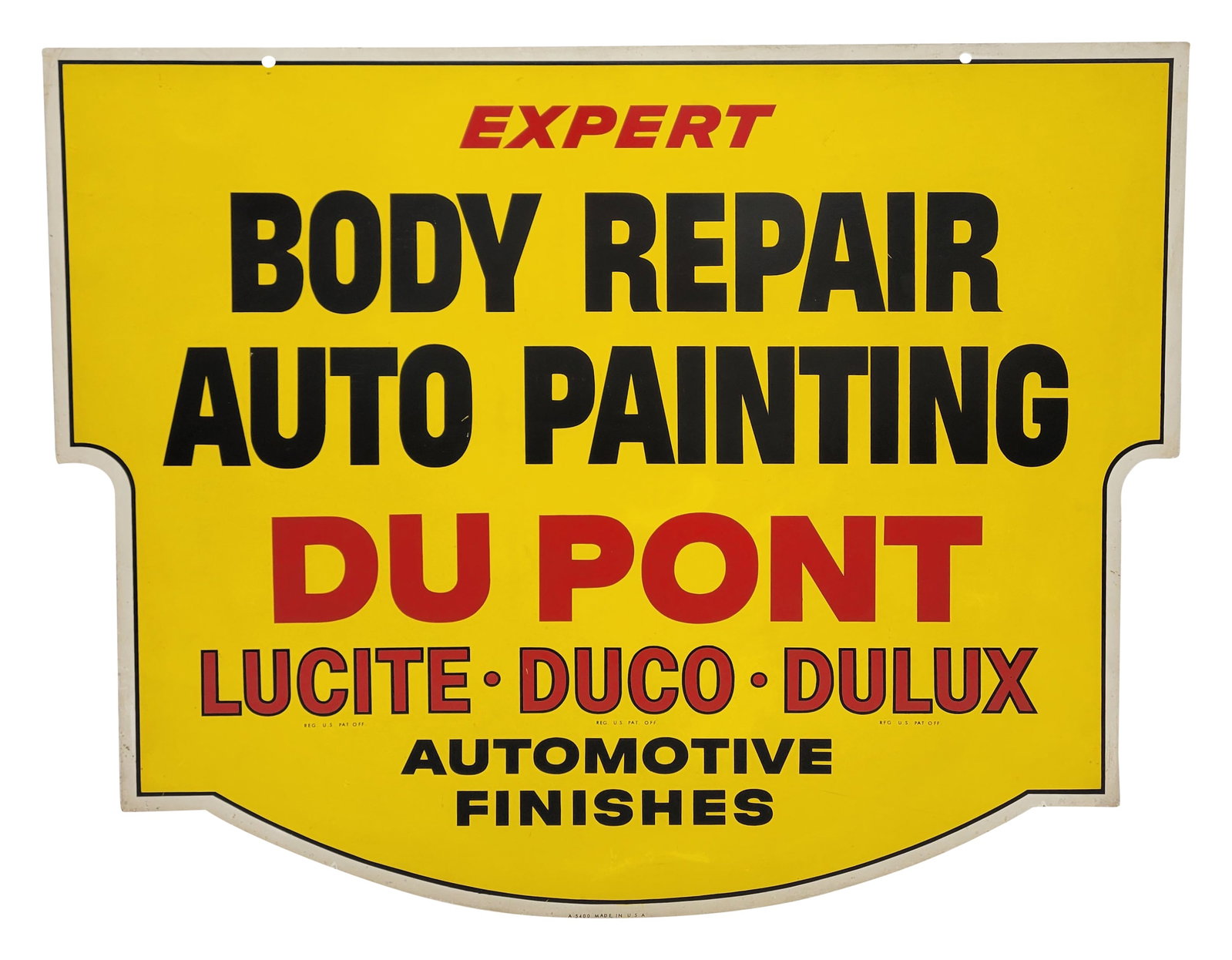 Du Pont Body Repair Auto Painting Double Sided Tin Sign (1 of 3)