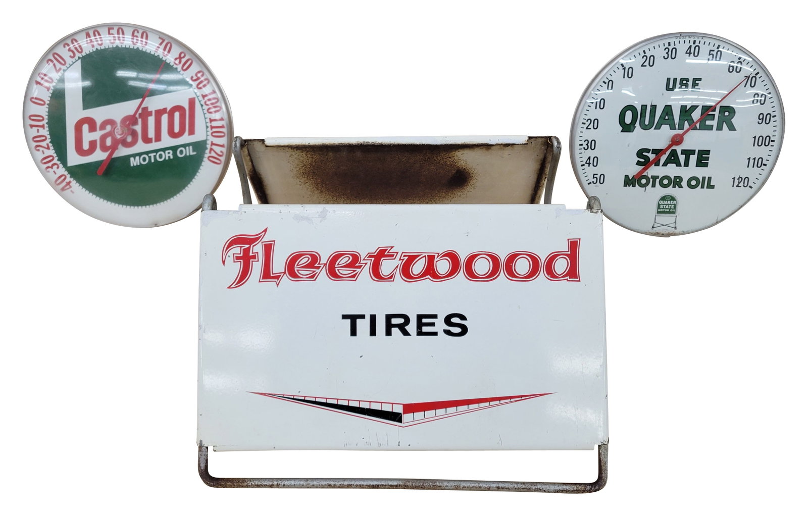 Fleetwood Tire Rack, Castrol and Quaker State Motor Oil Thermometers (1 of 5)