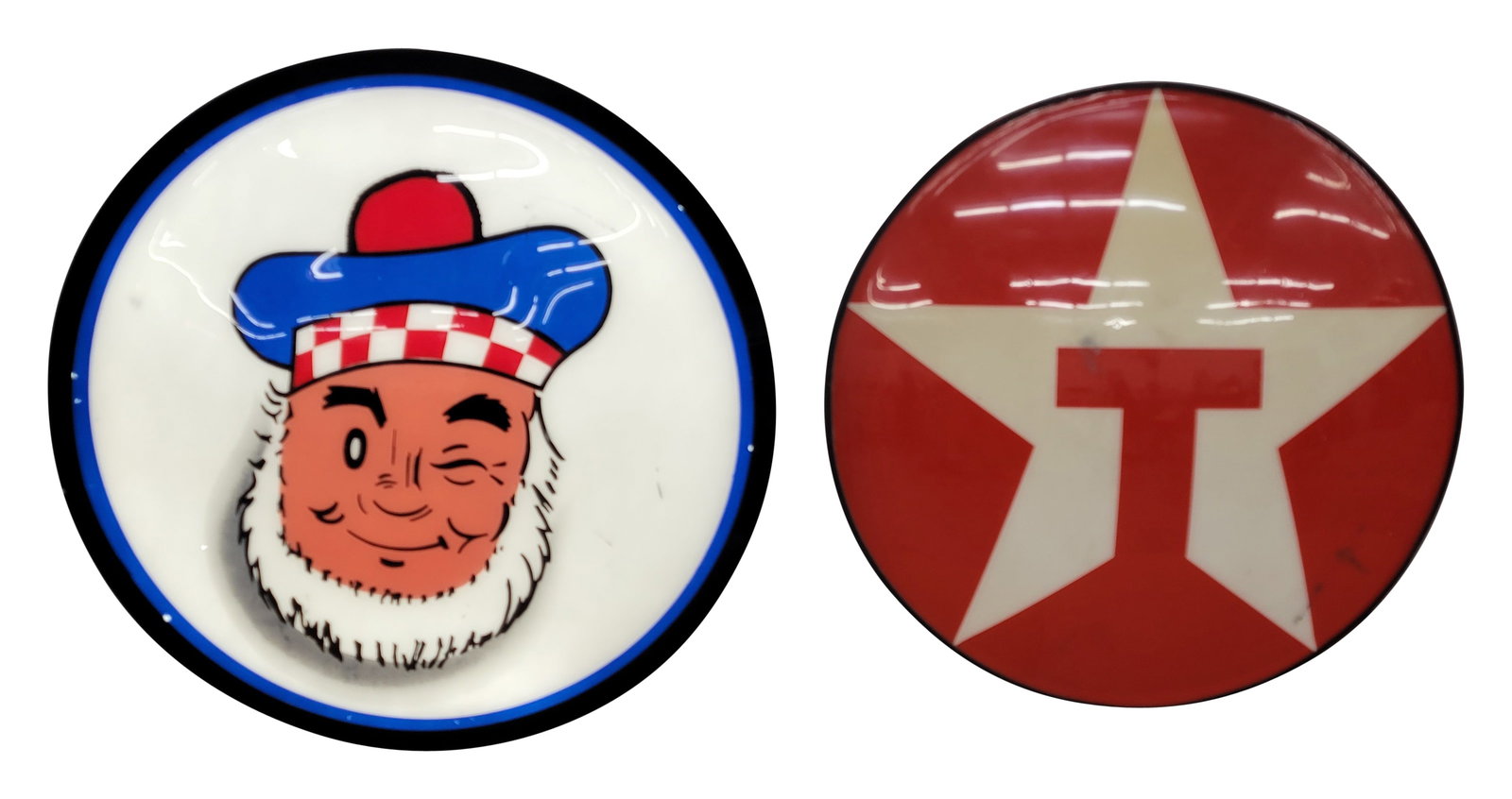 Texaco Sign and Winking Scotsman Sign (1 of 2)