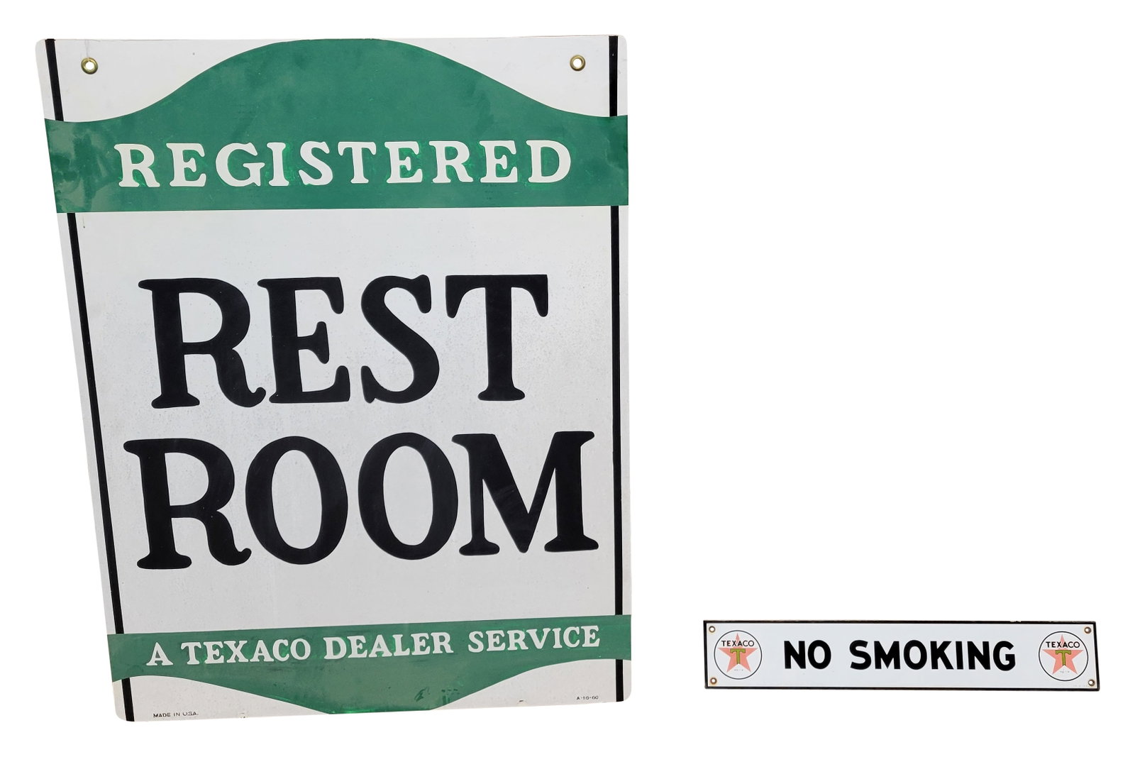 Texaco Rest Rooms and No Smoking Sign (1 of 3)