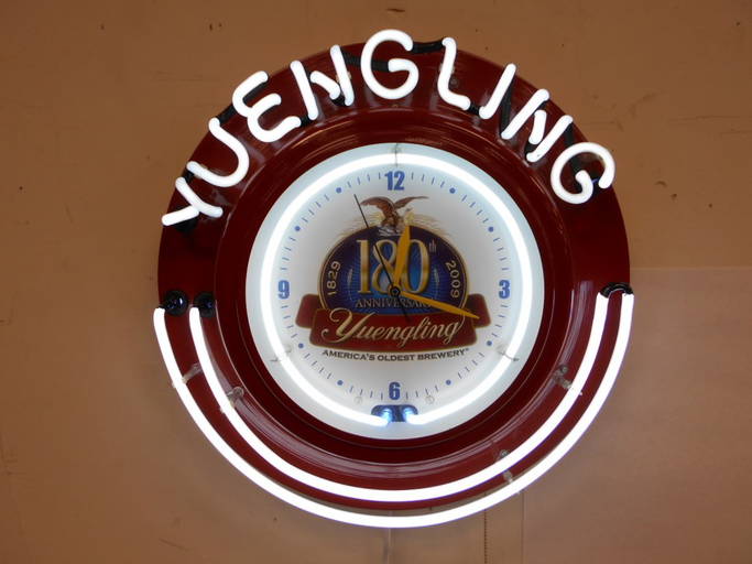Yuengling Neon Clock