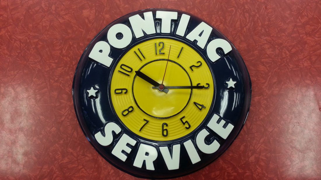 1956 Pontiac Service Dealership clock