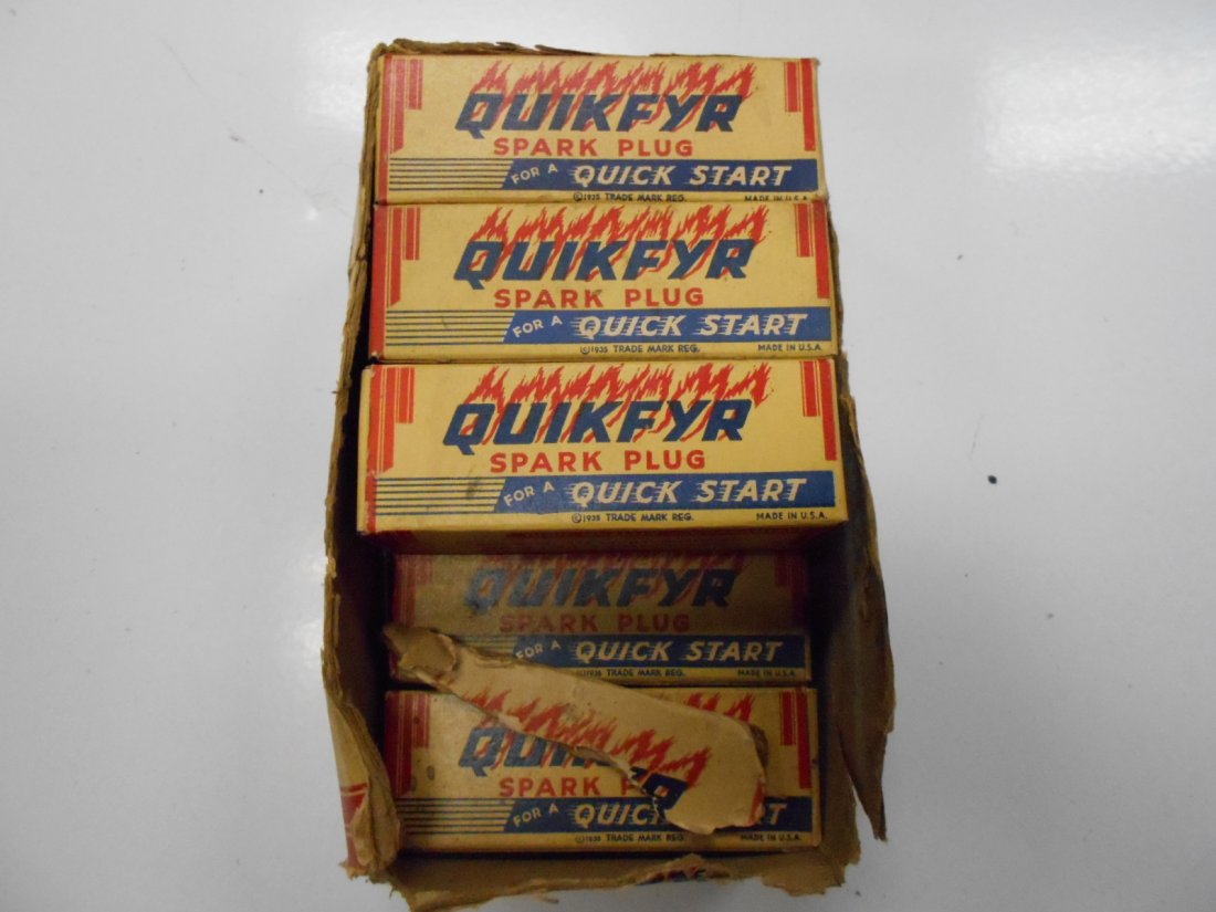 NOS QUIKFYR spark plugs in original box.: 8 boxes