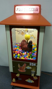 Restored Coin Operated Arcade Fun Chicken Machine