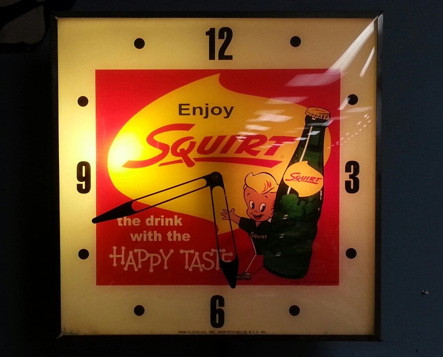 1960 Drink Squirt Pam Clock