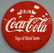 36" Porcelain Coca Cola Button Sign