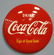 12" Metal Coca Cola Button