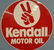 2 sided Kendall Motor Oil Circle Sign 1986