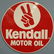 2 sided Kendall Motor Oil Circle Sign 1986 - 2