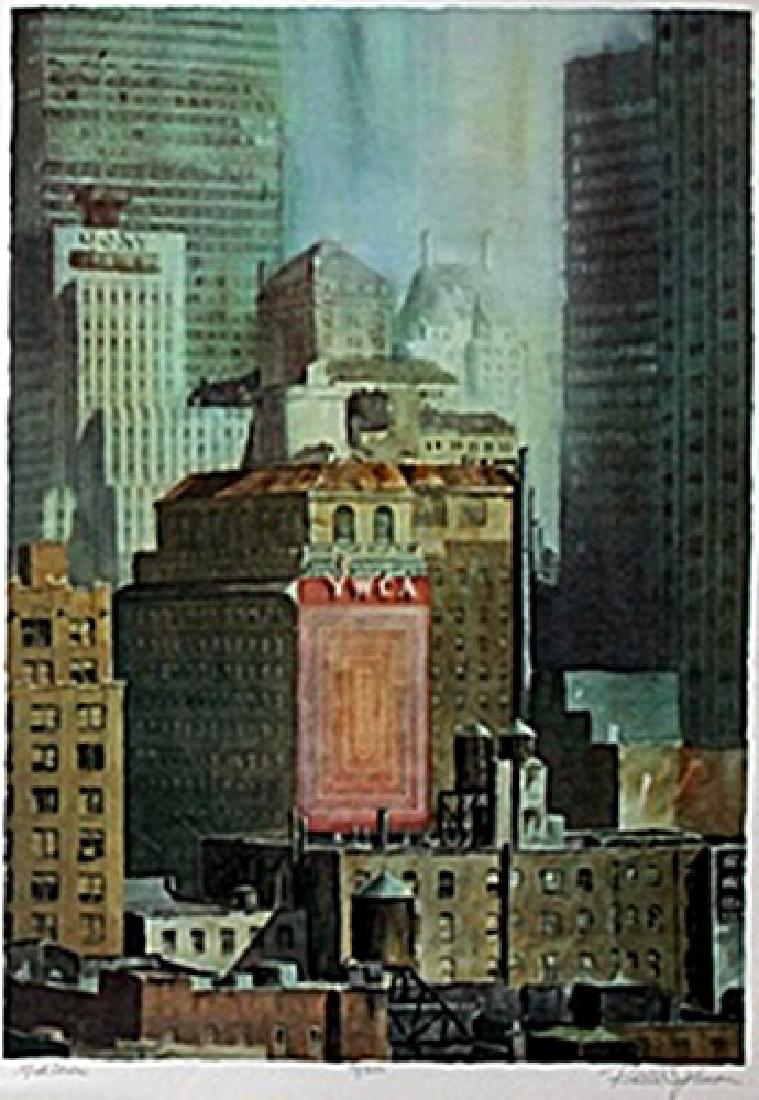 Lithograph "Midtown"  Rodell C. Johnson (1 of 1)