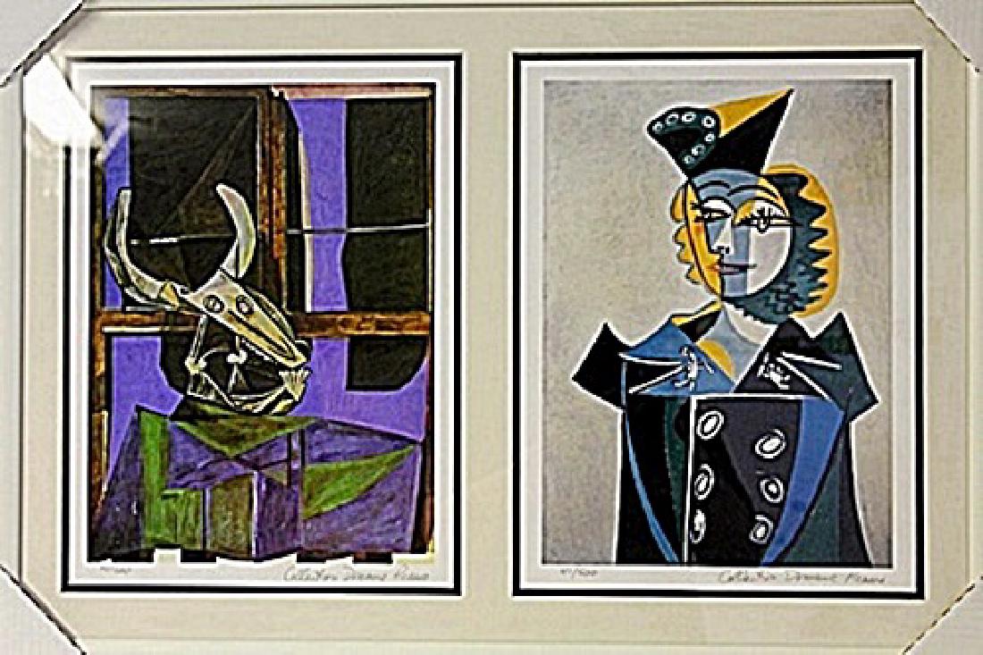 Framed 2-in-1 Picasso Lithographs (160E-EK) (1 of 2)