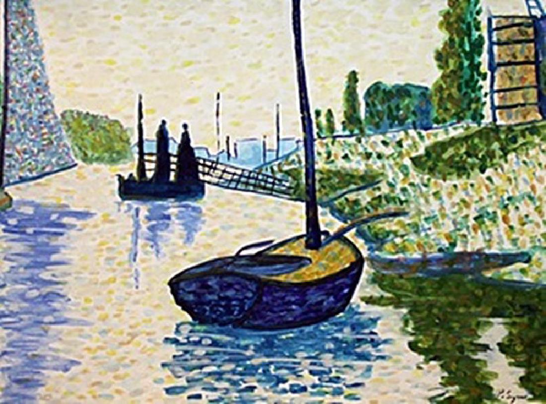 Venice - Paul Signac - Watercolor On Paper: Watercolor on paper attributed to Paul Signac, approx. 16x12 in. Paul Victor Jules Signac was a French Neo-Impressionist painter who, working with Georges Seurat, helped develop the Pointillist style.