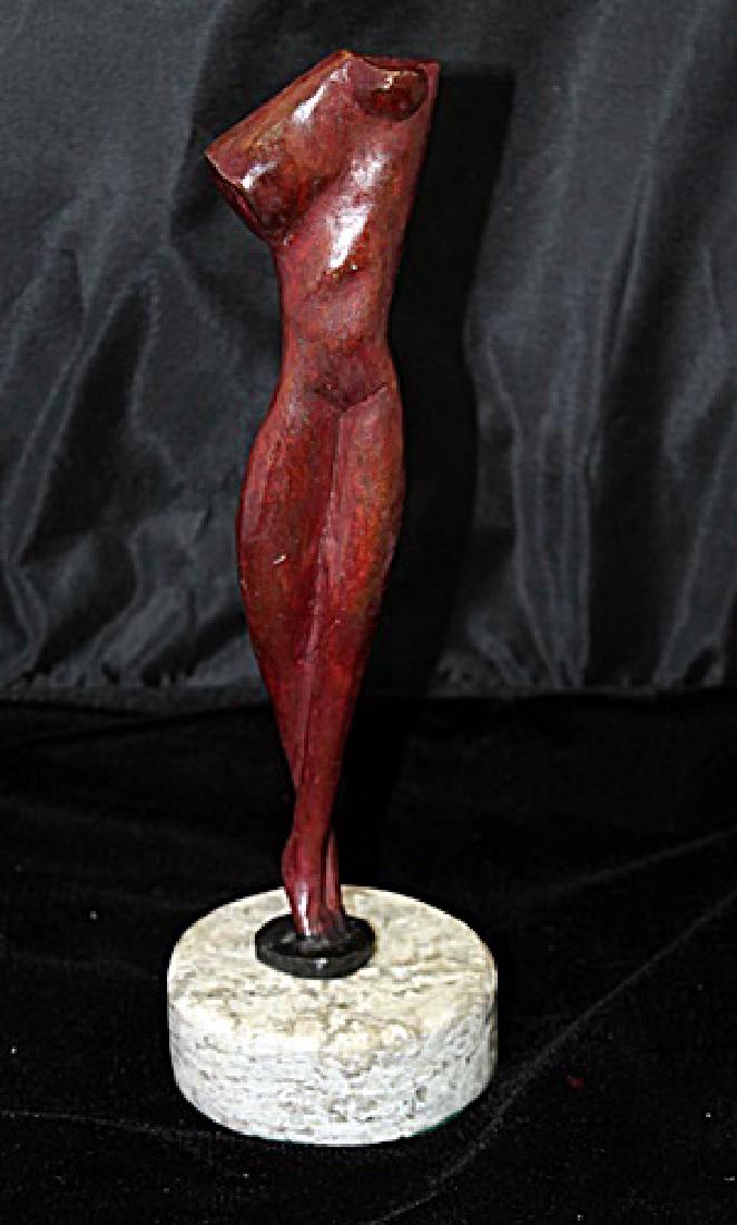 Signed Limited Edition Bronze Archipenko: Old recast patina bronze sculpture Alexander Archipenko, bearing a signature in a limited edition. Dimensions approx 12 x 5 x 5.