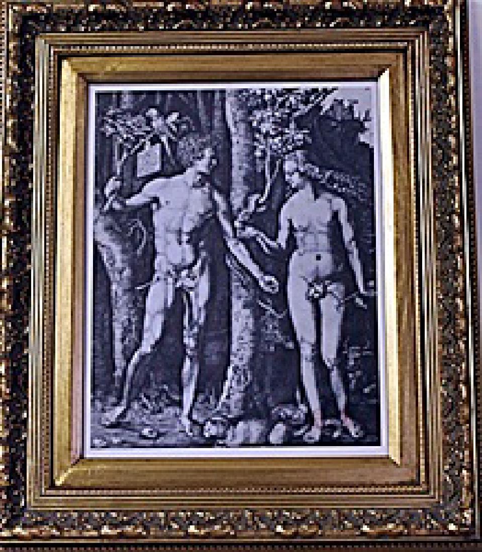 Framed Albrecht Dürer-Adam and Eve Engraving (16E-EK) (1 of 2)