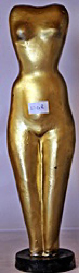 Nude Bust II - after Alexander Archipenko: Limited Edition, Gold Over bronze Sculpture, bearing the signature, Size Approx. 17" x 4" x 4" in.