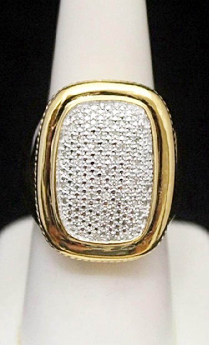 Beautiful 14kt over Silver Ring with Cluster Diamonds (1 of 1)