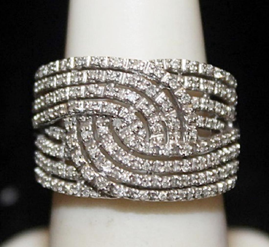 Gorgeous Silver Ring with Diamonds (185I) (1 of 1)