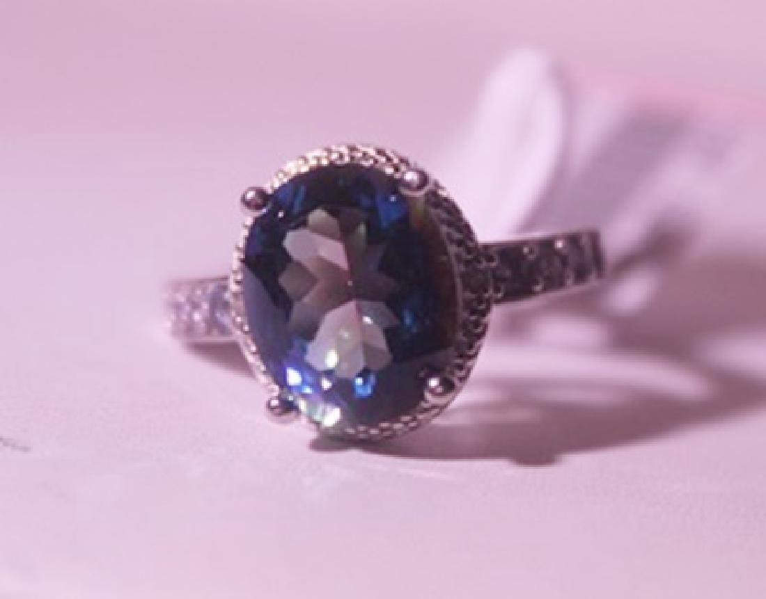 Exquisite Sterling Silver Ring with Lab Alexandrite (1 of 3)