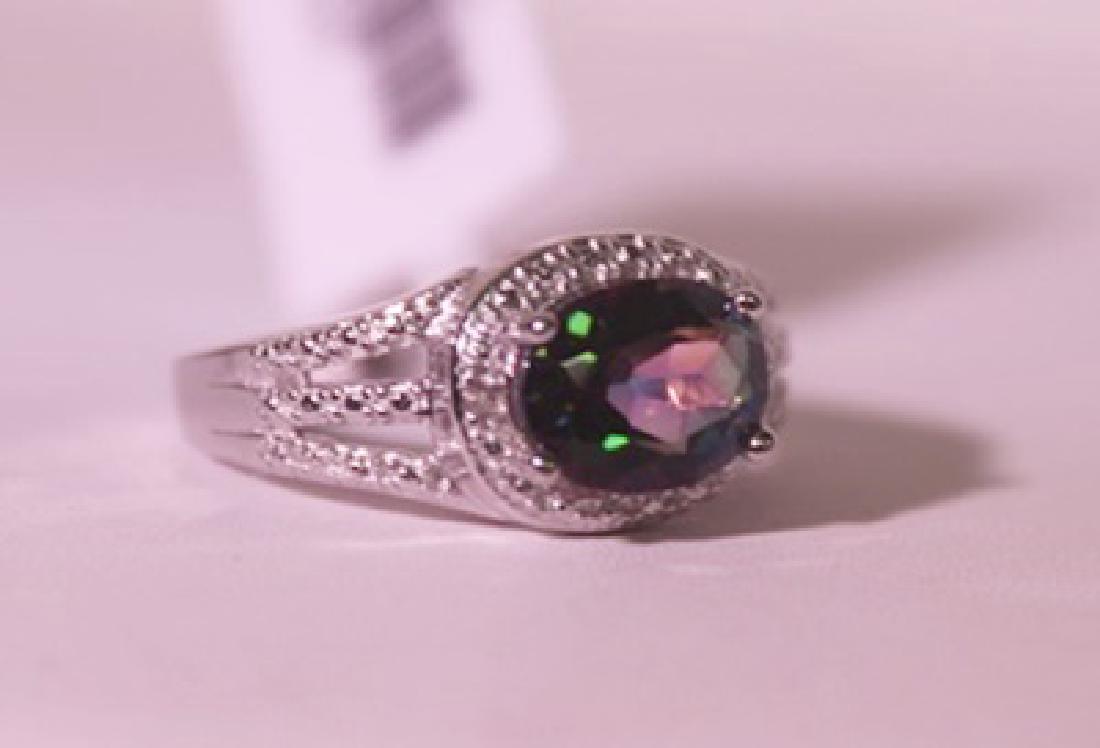 Exquisite Sterling Silver Ring with Lab Alexandrite (1 of 3)