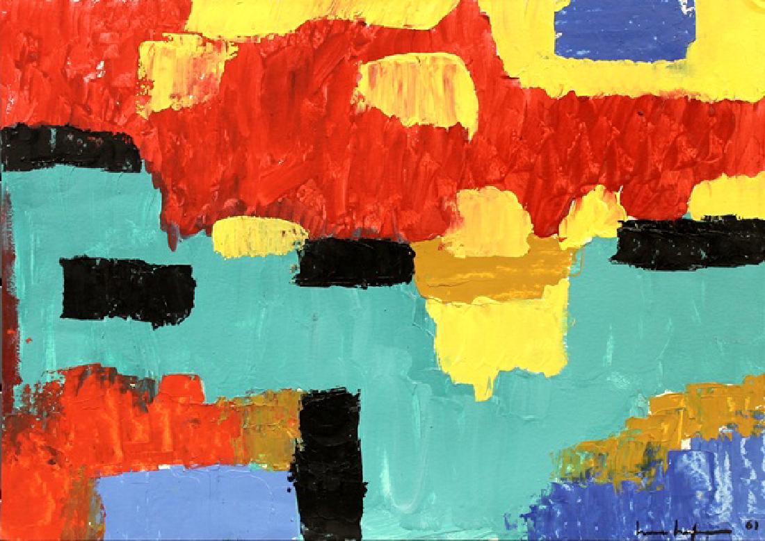 Infinity - Hans hofmann - Oil On Paper: Oil on paper by Hans Hofmann, approx. 20x14 in. Hans Hofmann was a German-born American abstract expressionist painter.