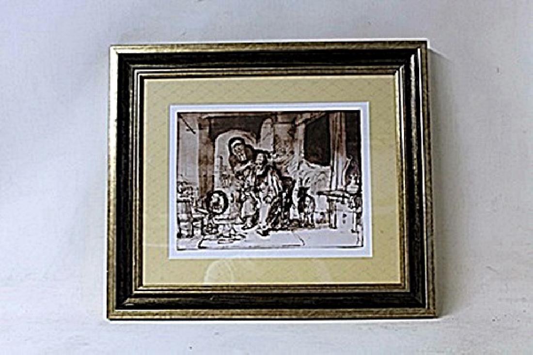 Framed Rembrandt Van Rijn Lithograph (188E-EK) (1 of 1)