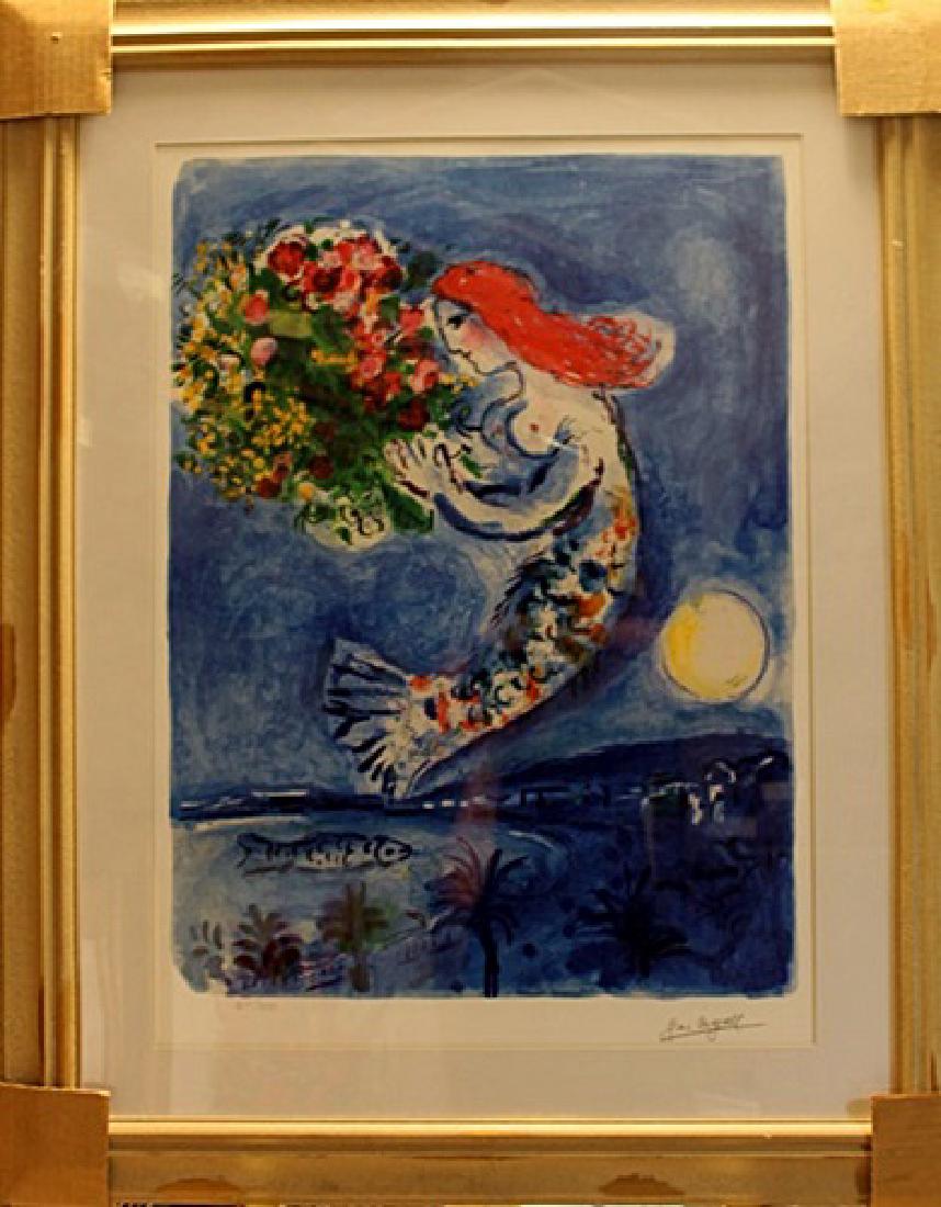 Framed Lithograph "Nice Soleil Fleurs" Marc Chagall (1 of 2)
