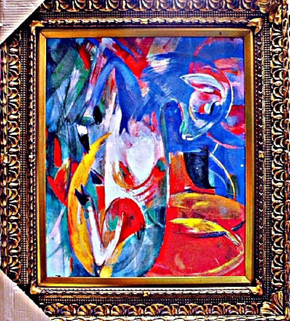 Framed Giclee On Canvas "Agneau Bleu" Franz Marc (1 of 1)